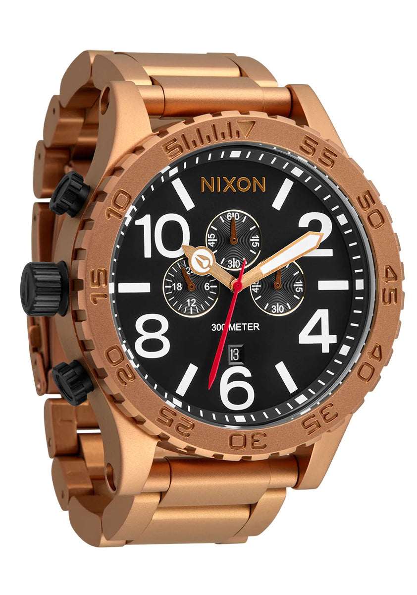 On sale Nixon 51-30 Chronograph Watch Stainless Steel gold plated