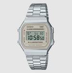 Casio Vintage Silver Digital Watch - A168WA-8A