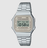 Casio Vintage Silver Digital Watch - A168WA-8A