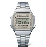 Casio Vintage Silver Digital Watch - A168WA-8A