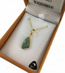 Greenstone Pendent Gold Plated Boxed BBJ4110P