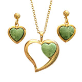 New Zealand Pounamu Set Gold Plated