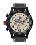 Nixon Black/Pumice/Charcoal 51-30 Chrono Leather Watch - A1392-5238-00