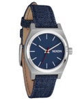 Nixon Silver/Indigo Medium Time Teller Denim Watch - A1412-5259