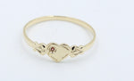 9ct Gold Girls Signet Ring Garnet SYR2009G