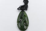 New Zealand Greenstone Koru Tear Drop