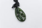 New Zealand Greenstone Koru Tear Drop