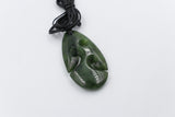 New Zealand Greenstone Koru Tear Drop