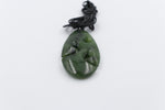 New Zealand Greenstone Koru Tear Drop