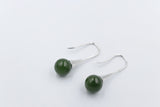 Stg Silver Greenstone Ball  Earrings SYE1253S