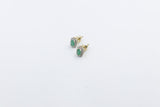 10ct Gold Genuine Emerald Earring