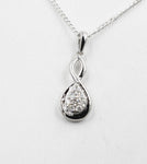 10ct white Diamond Set 0.10carat pendent