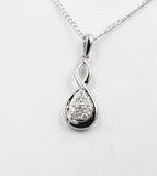 10ct white Diamond Set 0.10carat pendent