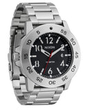 Nixon Smyth 44 Silver Black Watch - A1414-625-00