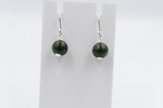 Stg  Silver Greenstone Drop Earrings SYE1905