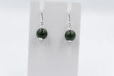 Stg  Silver Greenstone Drop Earrings SYE1905