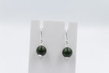 Stg  Silver Greenstone Drop Earrings SYE1905