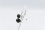 Stg  Silver Greenstone Drop Earrings SYE1905