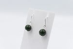 Stg  Silver Greenstone Drop Earrings SYE1905