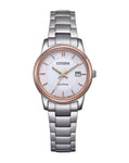 Citizen Ladies Rose-Silver Tone Eco-Drive Watch - EW2319-71A