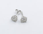 9ct Gold Diamond Cluster Earrings TDW0.50ct