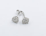 9ct Gold Diamond Cluster Earrings TDW0.50ct