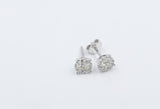 9ct Gold Diamond Cluster Earrings TDW0.50ct