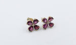 9ct Gold Garnet Earrings