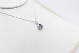 9ct White Gold Gold Diamond and Tanzanite Pendent