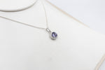 9ct White Gold Gold Diamond and Tanzanite Pendent