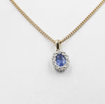 18ct Gold Ceylon sapphire and Diamond Pendent