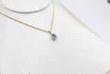 18ct Gold Ceylon sapphire and Diamond Pendent