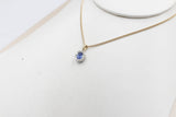 18ct Gold Ceylon sapphire and Diamond Pendent