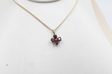 9ct Gold Set Genuine Garnet Pendent SYP3699