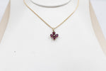 9ct Gold Set Genuine Garnet Pendent SYP3699