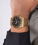 Guess Jet Black Gold Tone Watch GW0795G4