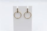 9ct Gold Circle Drop Earrings 5ER0379