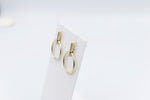 9ct Gold Circle Drop Earrings 5ER0379