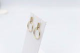 9ct Gold Circle Drop Earrings 5ER0379