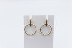 9ct Gold Circle Drop Earrings 5ER0379