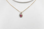 9ct Gold Ruby And Diamond Pendent 5P01278