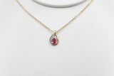 9ct Gold Ruby And Diamond Pendent 5P01278