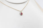 9ct Gold Ruby And Diamond Pendent 5P01278