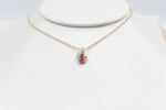 9ct Gold Ruby And Diamond Pendent 5P01278