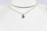 9ct Gold Ruby And Diamond Pendent 5P01278