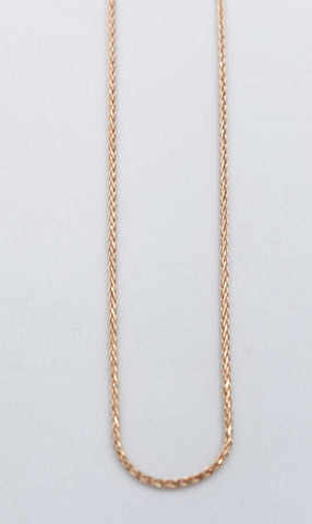 9ct Rose Gold Italian Wheatsheaf Chain 55cms