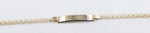 9ct Gold kids ID Open side Curb bracelet 16cm