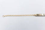 9ct Gold kids ID Open side Curb bracelet 16cm