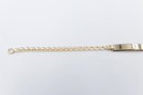 9ct Gold kids ID Open side Curb bracelet 16cm