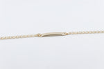 9ct Gold kids ID Open side Curb bracelet 16cm